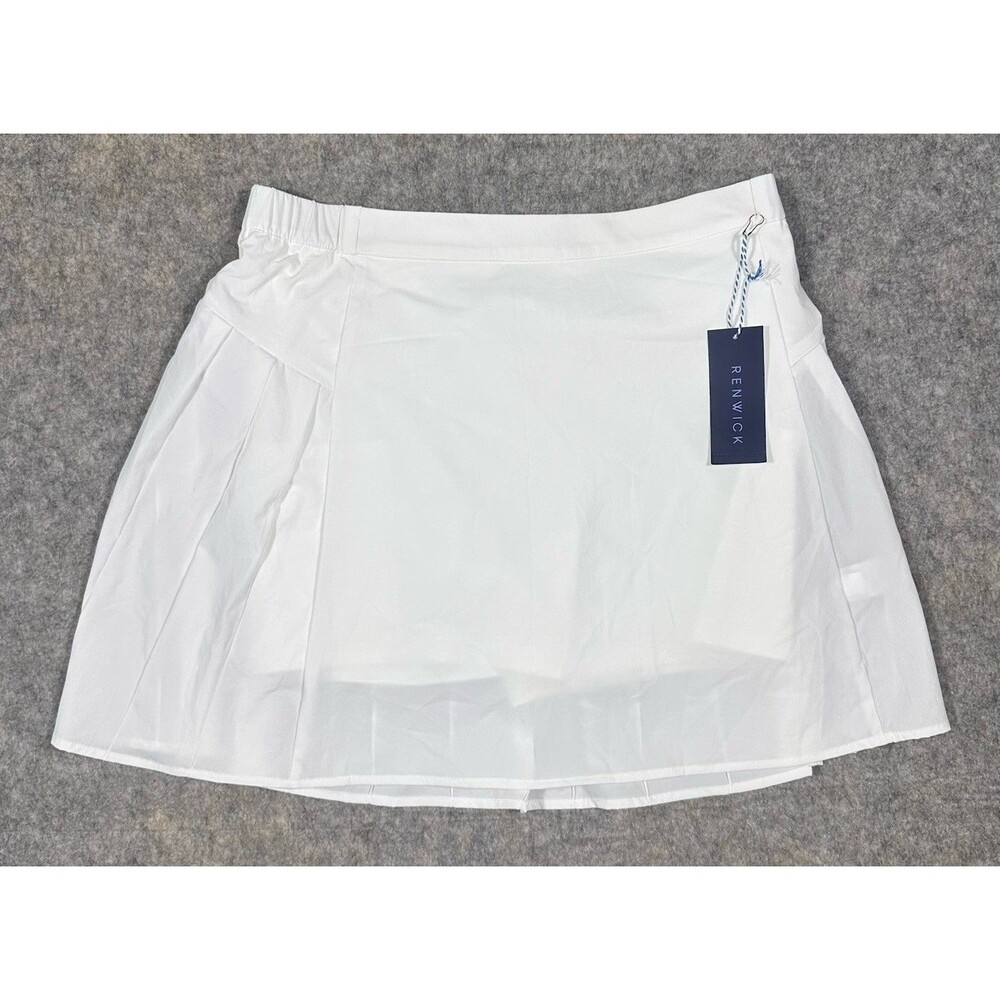 Renwick Pleated Tennis Skirt Women’s M White Golf Performance Pickleball Stretch